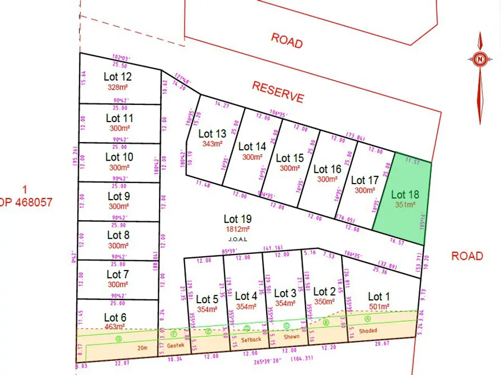 Site plan - Lot 18
