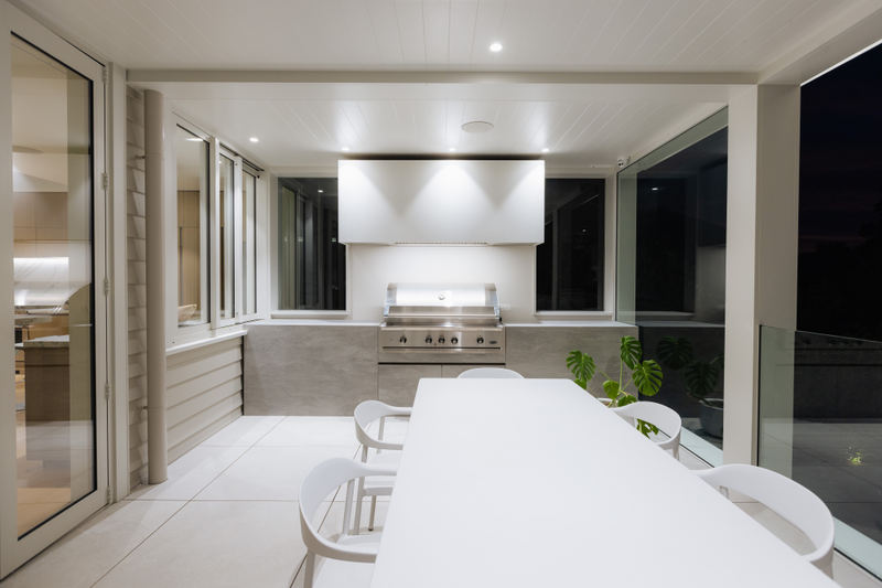 Covered outdoor kitchen and dining, 20 Springcombe Road, St Heliers