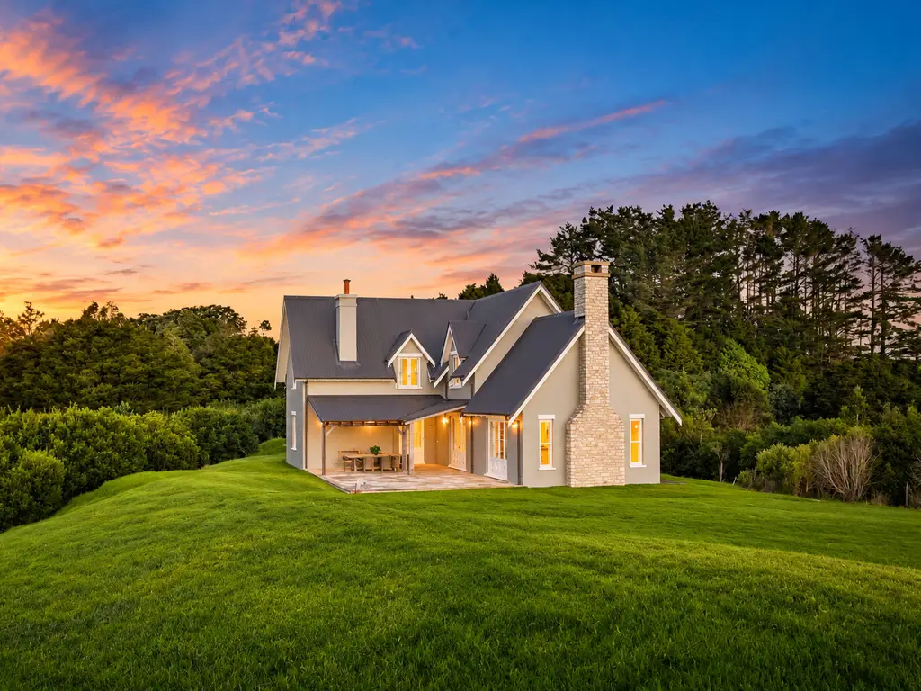 Twilight Cottage on a Green Hill